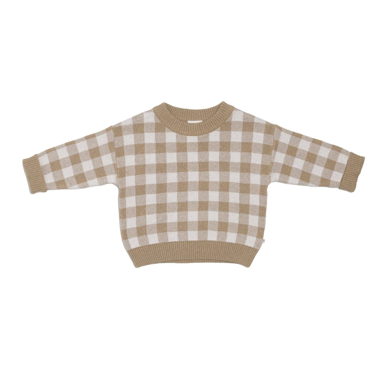 KYND BABY Knit Jumper - Neutral Gingham - New