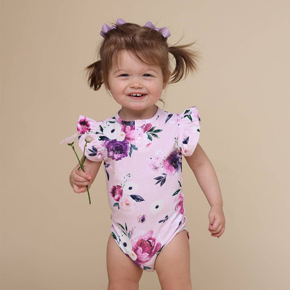 SNUGGLE HUNNY Bodysuit with Frill - Flora Kiss - New