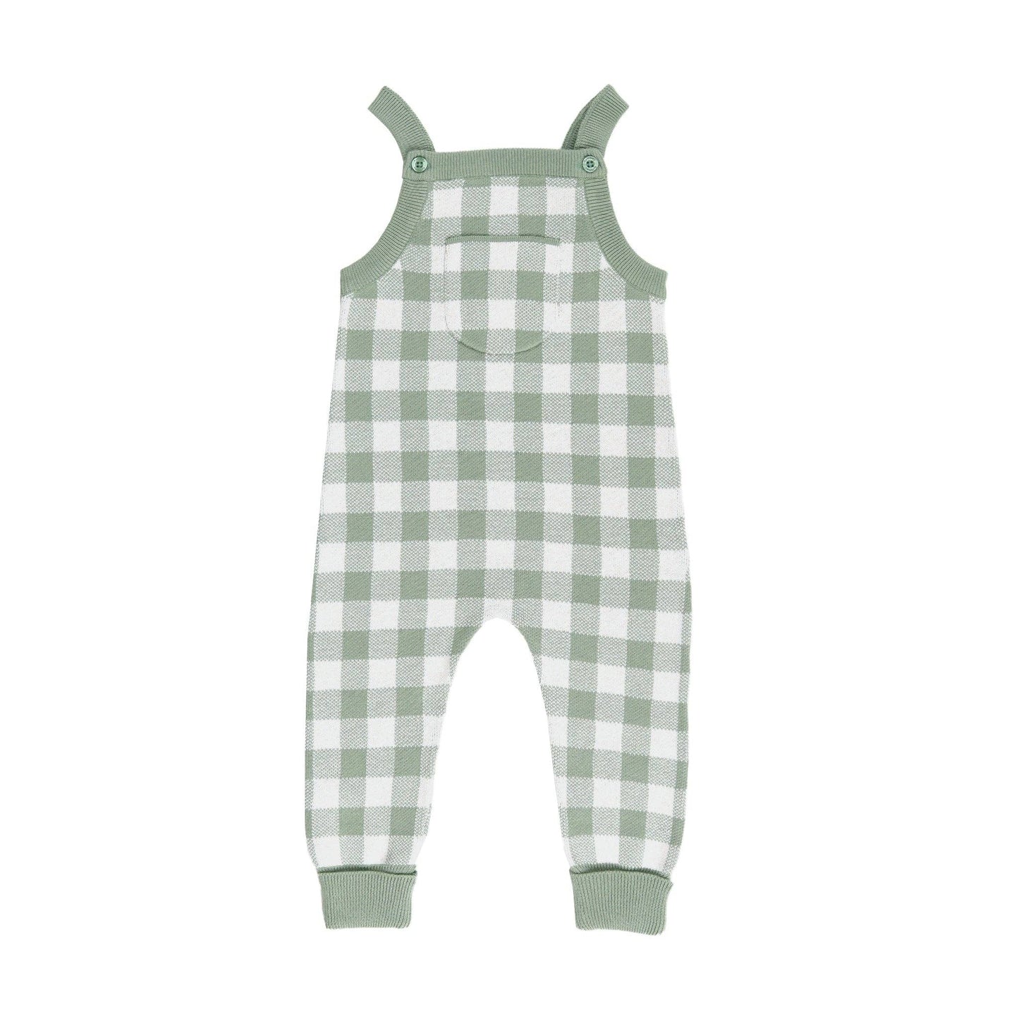 KYND BABY Knit Overall - Sage Gingham - New