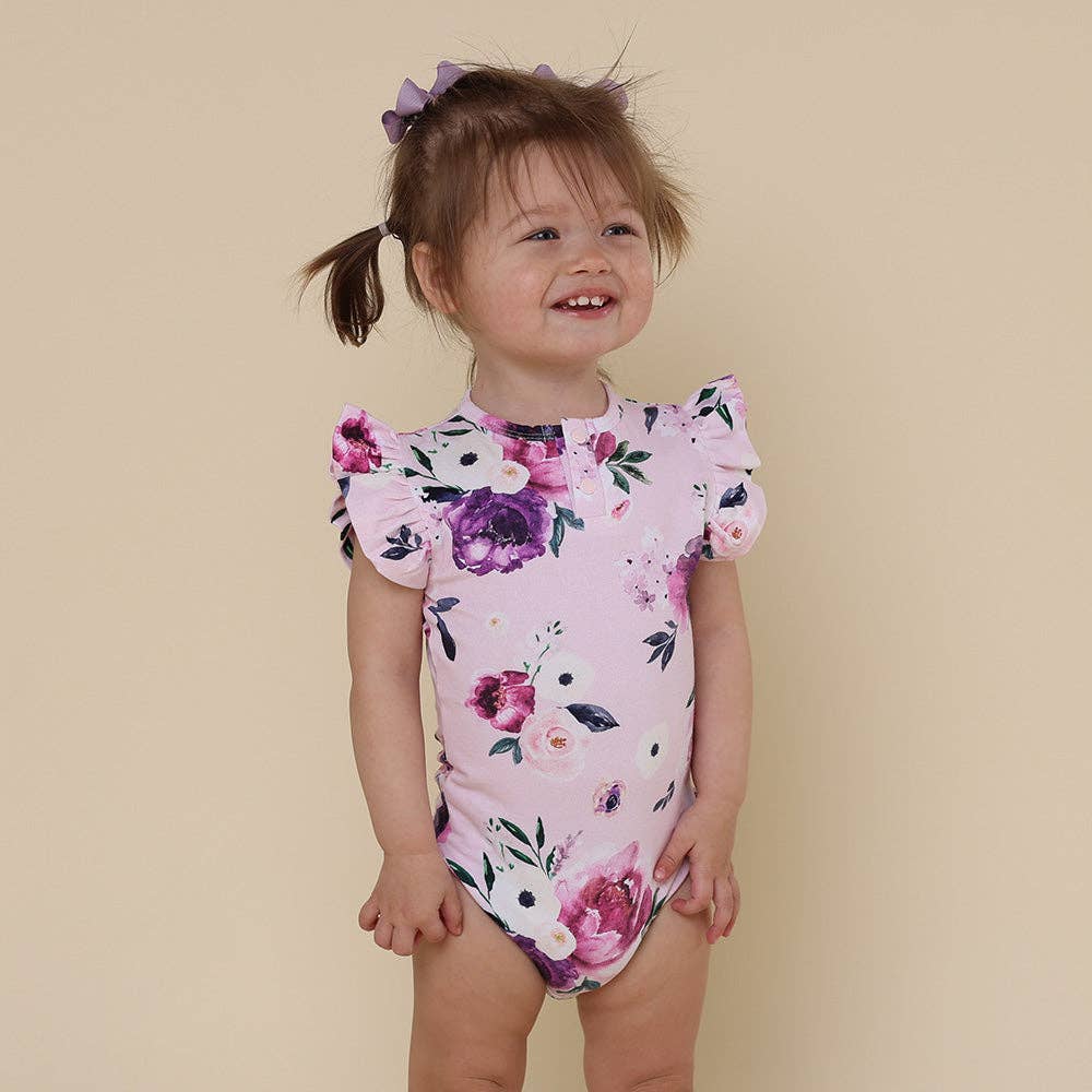 SNUGGLE HUNNY Bodysuit with Frill - Flora Kiss - New