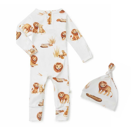 SNUGGLE HUNNY Growsuit & Beanie - Lion - New