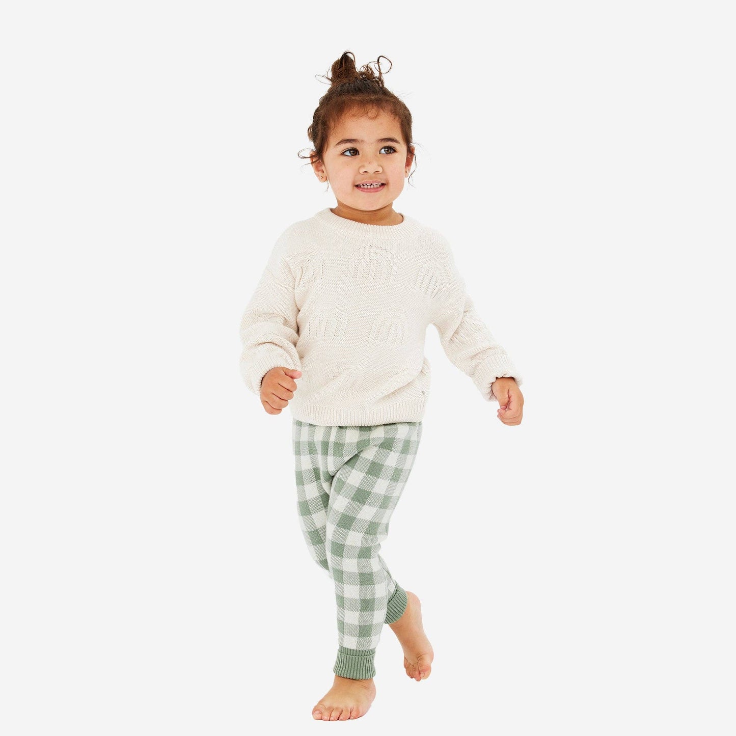 KYND BABY Knit Pant - Sage Gingham - New