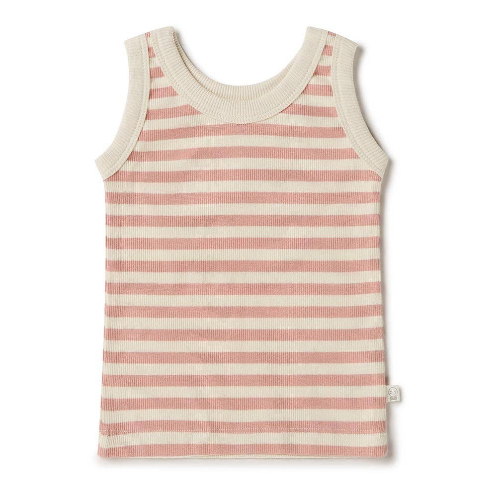 SNUGGLE HUNNY Singlet - Rose Stripe - New