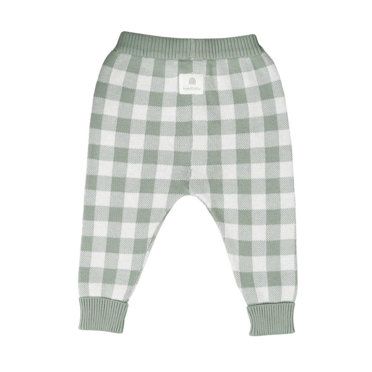 KYND BABY Knit Pant - Sage Gingham - New