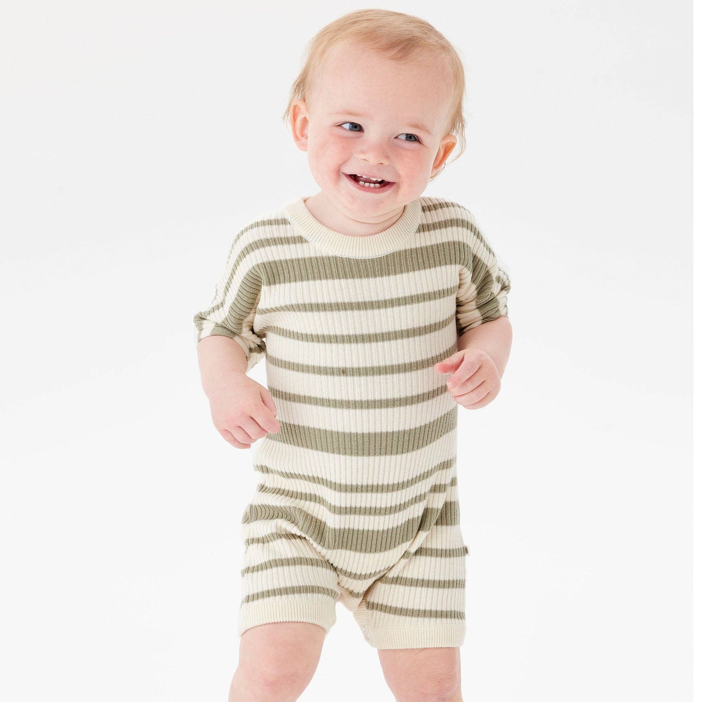 KYND BABY Slouchy Knit - Sage Stripe - New