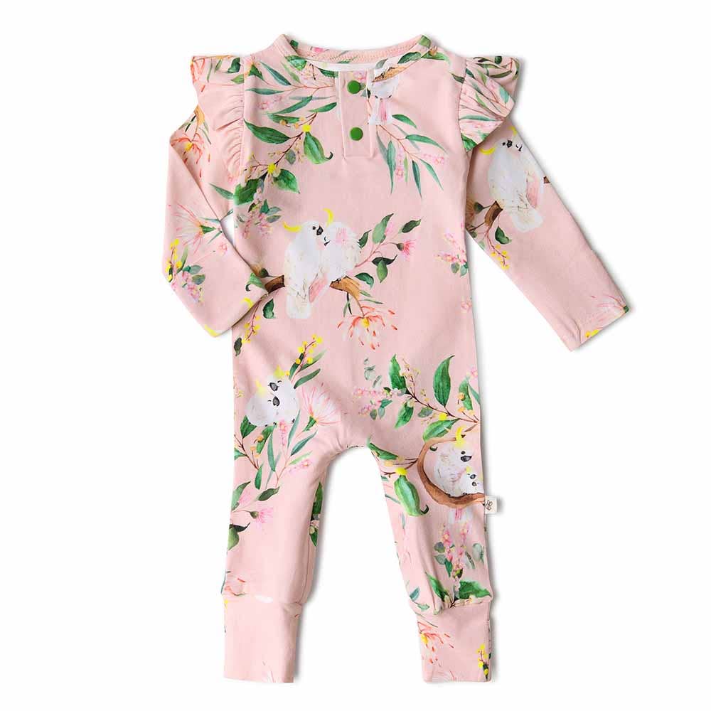 SNUGGLE HUNNY Growsuit & Top Knot - Cockatoo - New