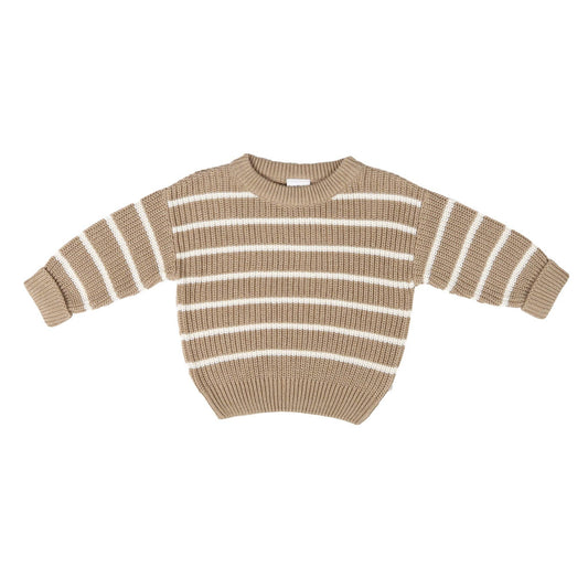 KYND BABY - Chunky Knit Jumper - Caramel Stripe - New