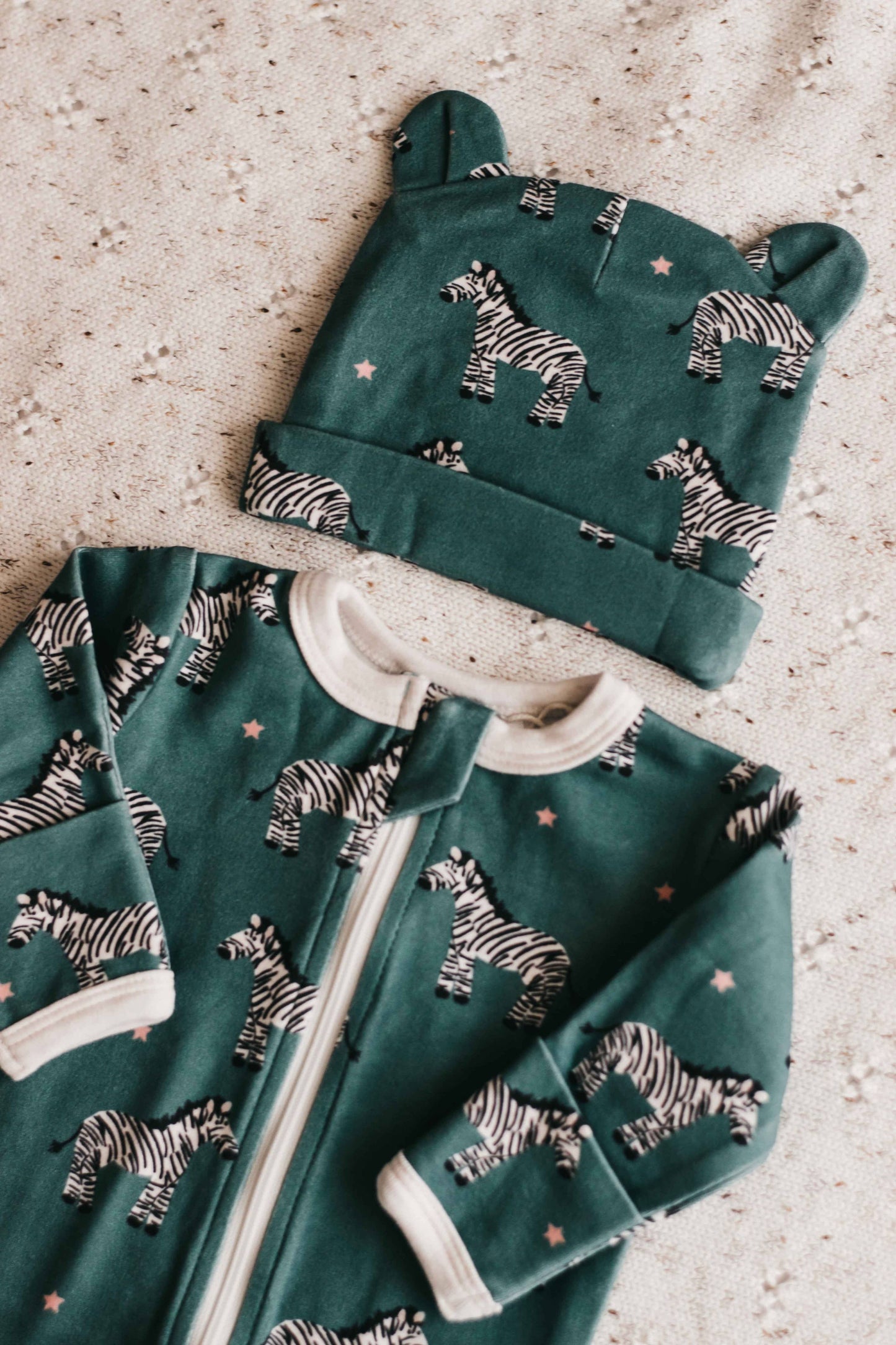 BENCER & HAZELNUT Zipsuit - Zebby Green - New