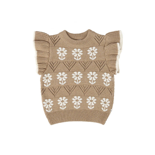 KYND BABY Knit Vest - Daisy Caramel - New