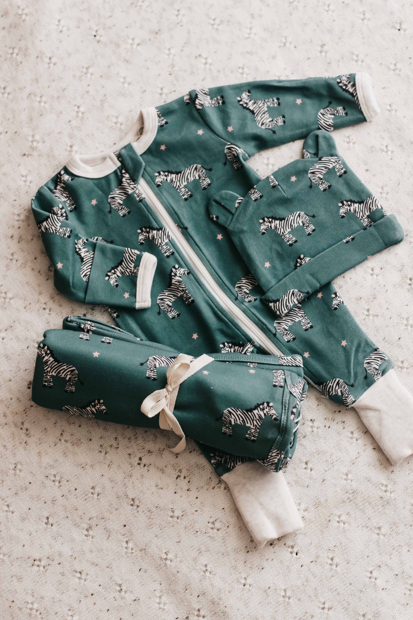 BENCER & HAZELNUT Zipsuit - Zebby Green - New